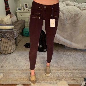 NWT egg plant zipper Paige jeans